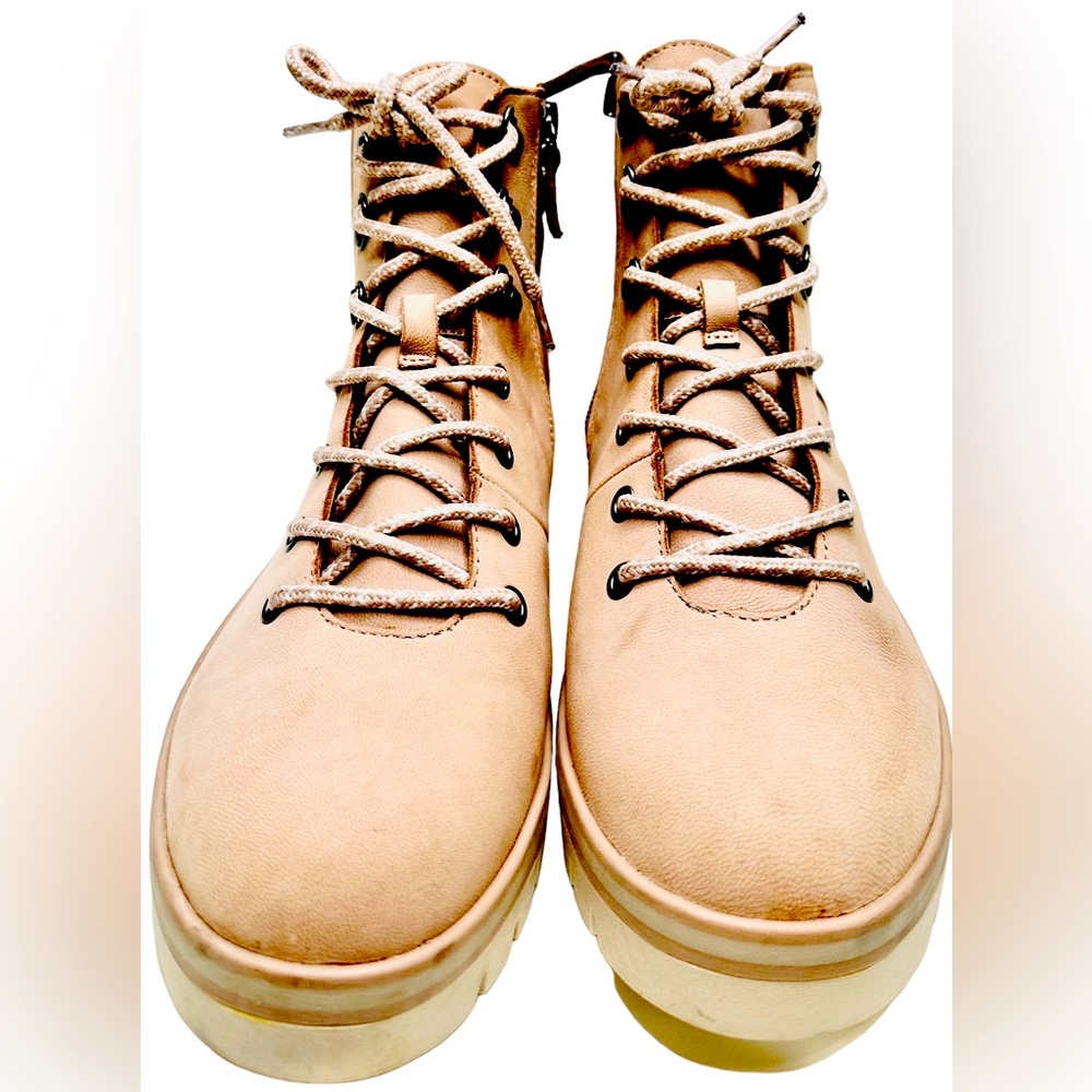 Caslon Hanley Women Water Resistant Blush Pink Leather Ankle Booties Size 9M